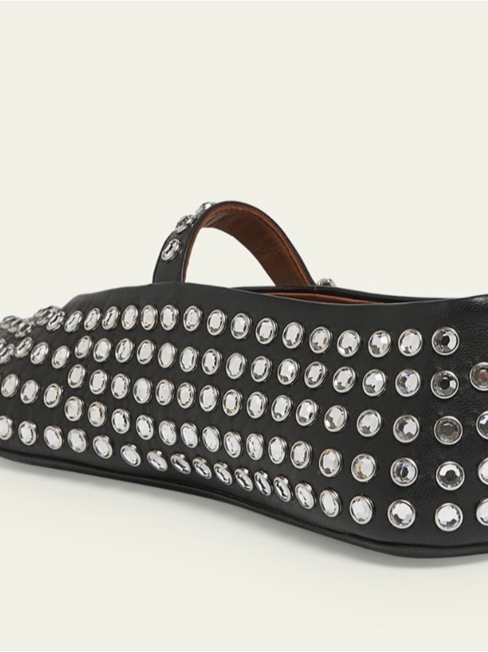 BRAND NEW! ALAIA BLACK MARY JANE FLATS WITH ALL OVER STUDS. SIZE: EU 39/US 9. - Picture 5 of 12